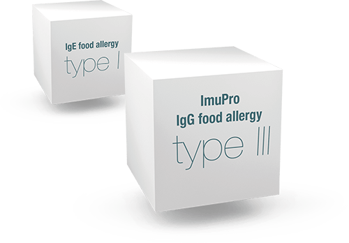 Food allergies Ige type 1 and Igg type 3